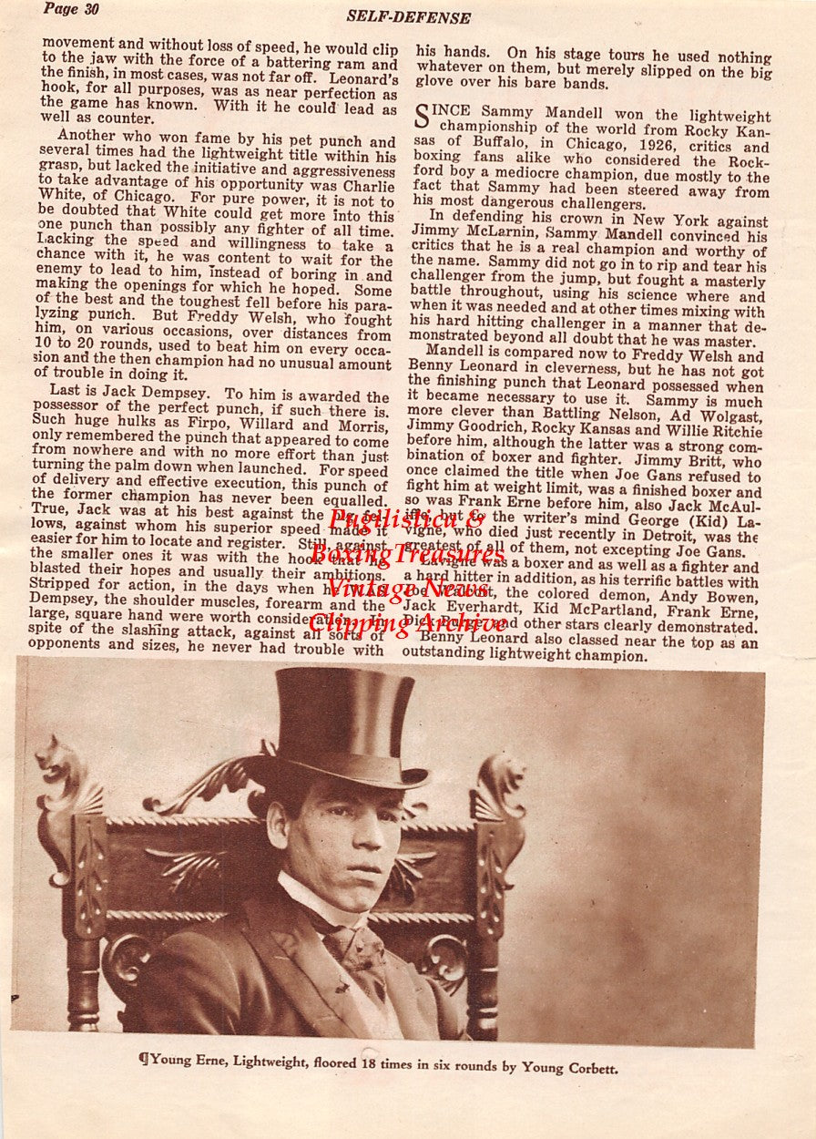 Boxing News Clipping #2117 - Young Erne