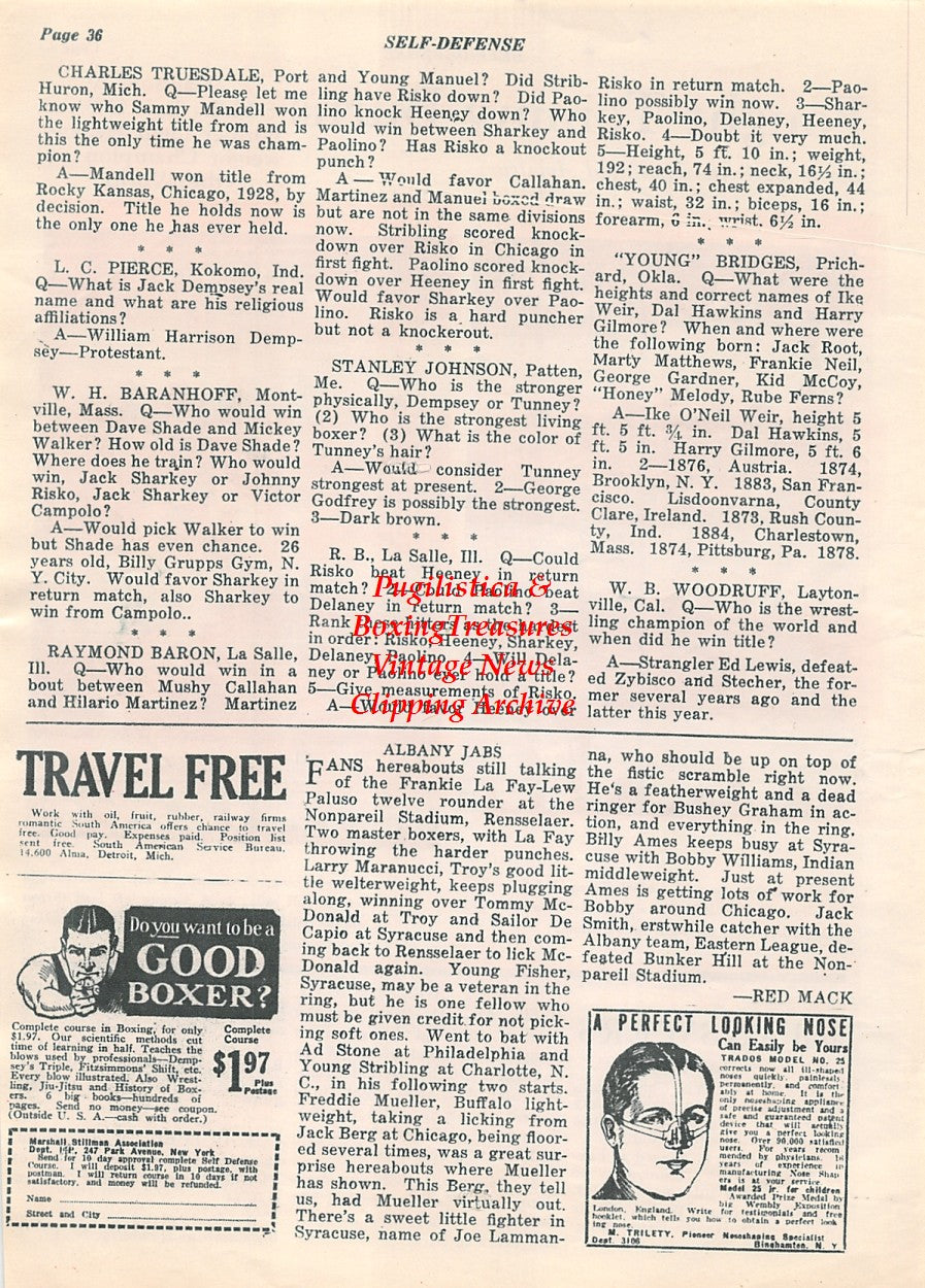 Boxing News Clipping #2119 - Philadelphia Jack O'Brien vs. Tommy Burns