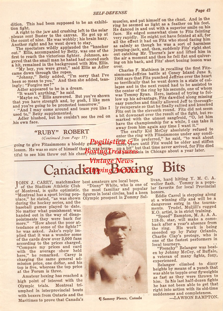 Boxing News Clipping #2122 - Sammy Pierce, Frankie Osner