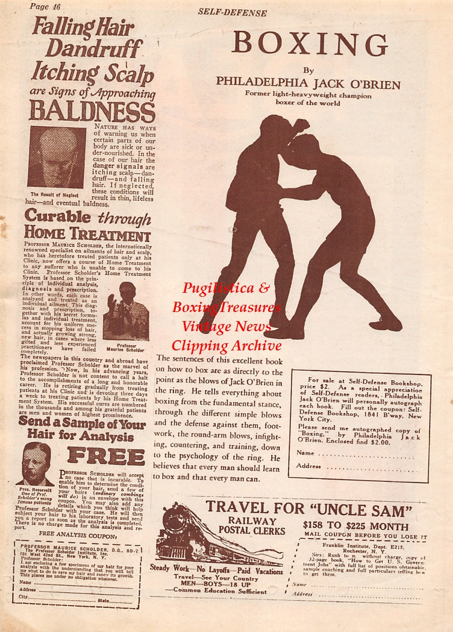 Boxing News Clipping #2123 - Jack Dempsey full page ad