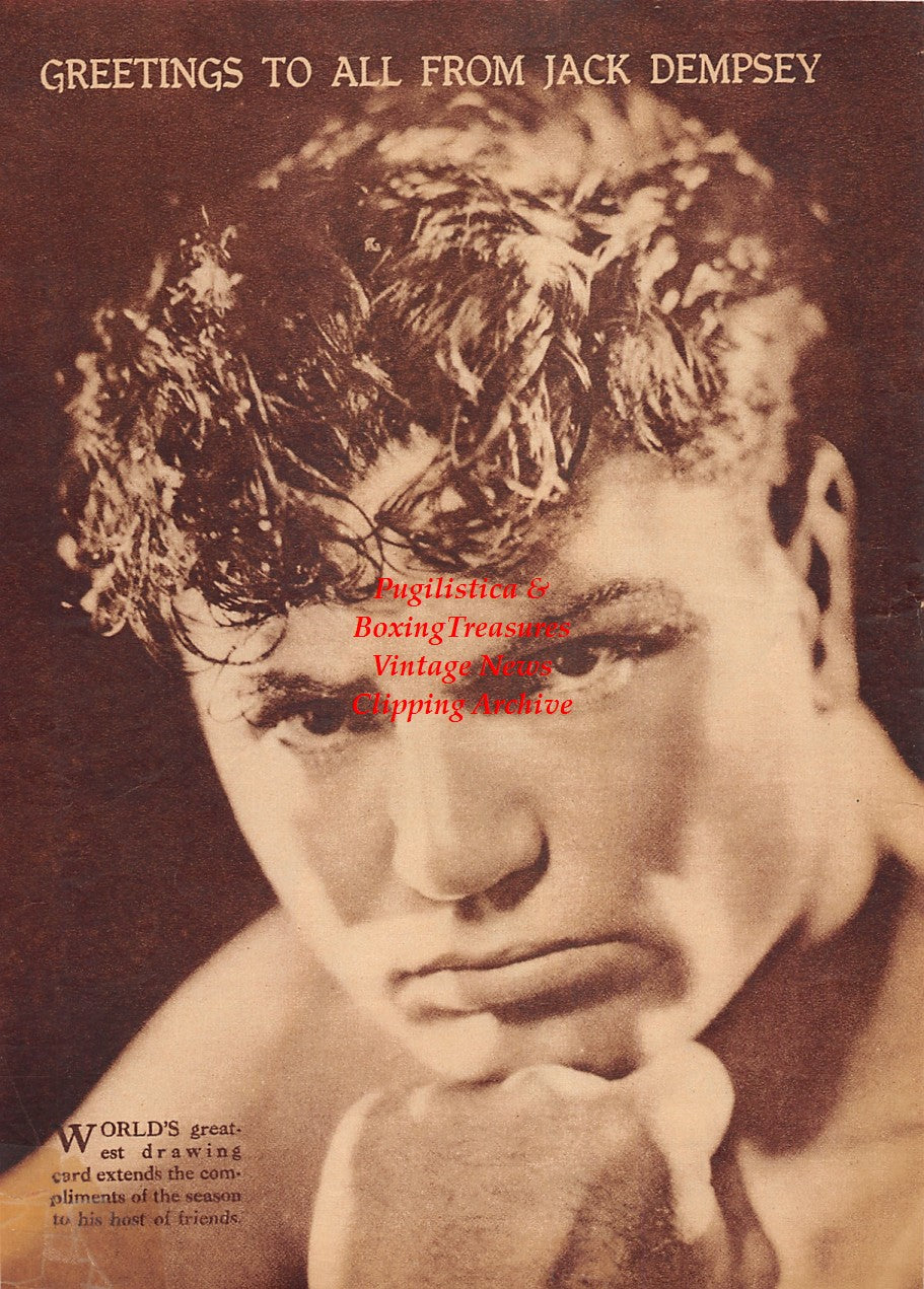 Boxing News Clipping #2124 - Jack Dempsey, Matty Mario