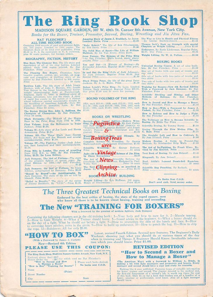 Boxing News Clipping #213 - General Douglas MacArthur