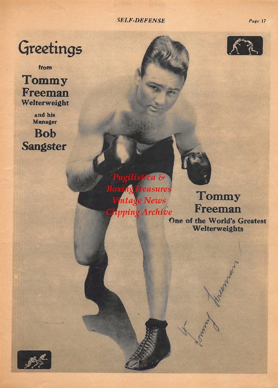 Boxing News Clipping #2130 - Tommy Freeman, Jack Humbeck, Jack Renault