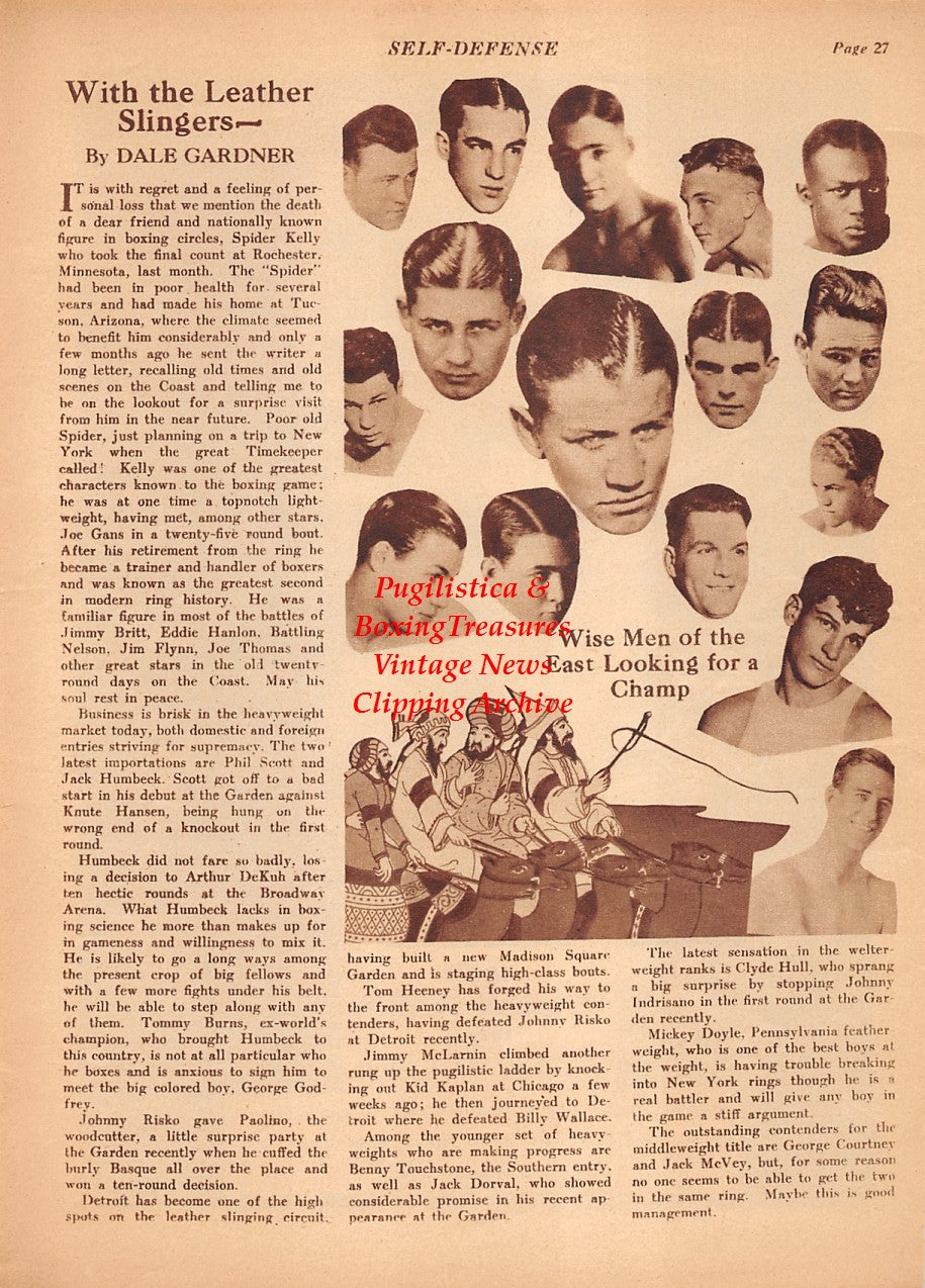 Boxing News Clipping #2133 - Walk Miller full page pin-up
