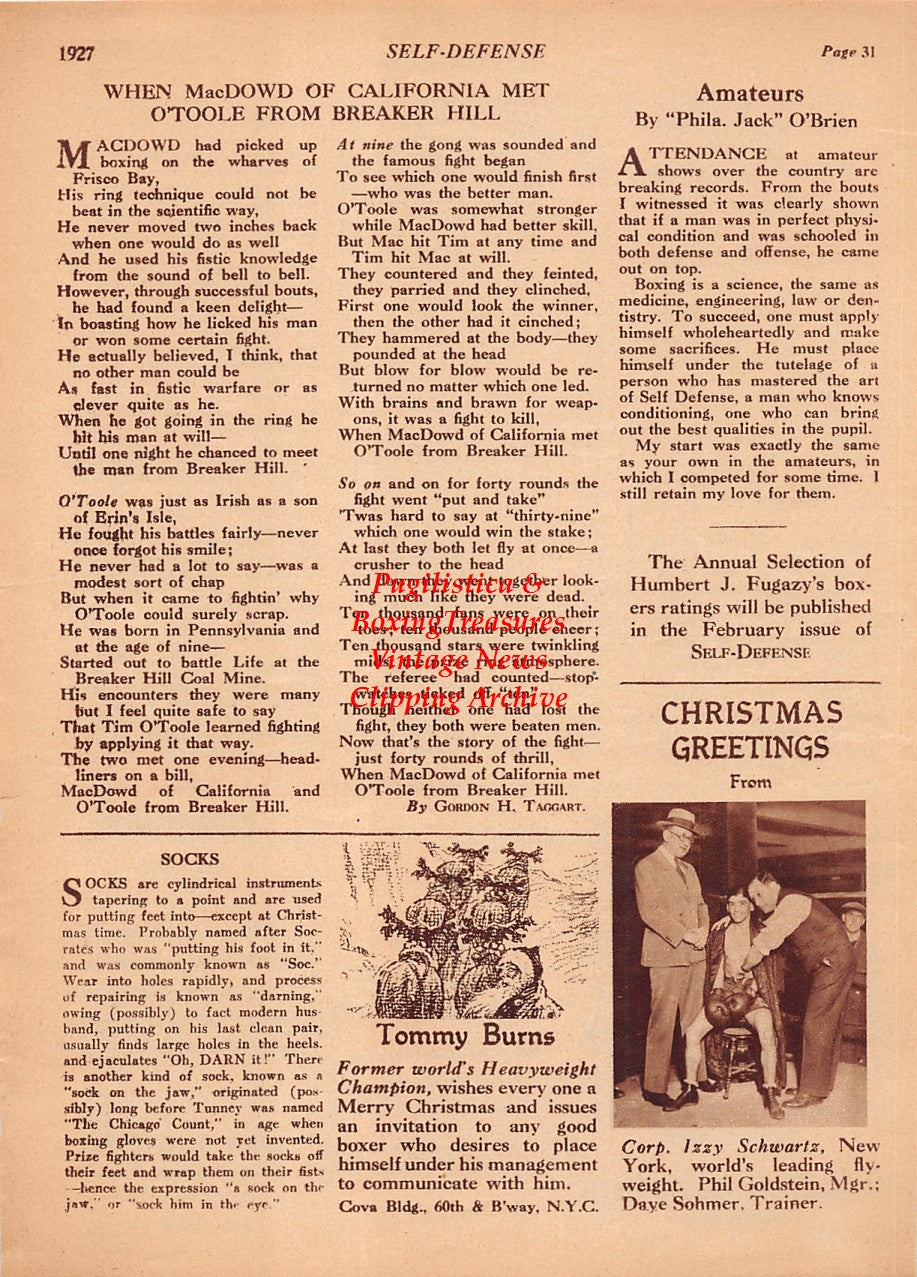 Boxing News Clipping #2135 - Corp. Izzy Schwartz, Phil Goldstein, Dave Sohmer