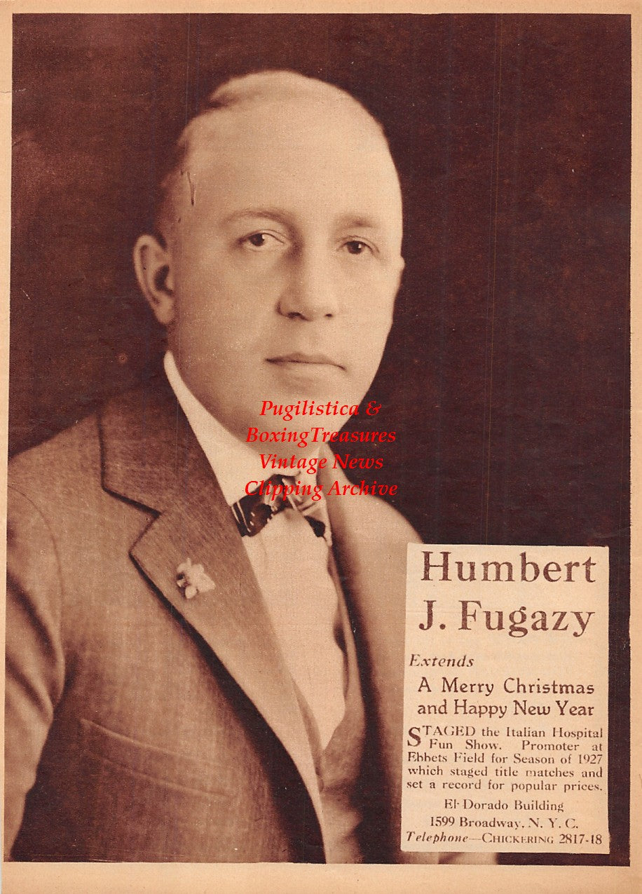 Boxing News Clipping #2136 - Joe Glick, Jack McVey, Humbert J. Fugazy