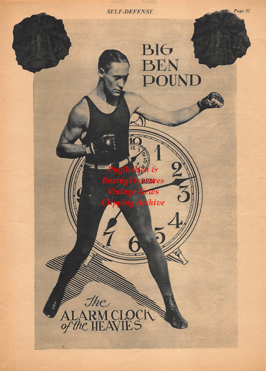 Boxing News Clipping #2138 - Big Ben Pound full page pin-up, Max Schmeling