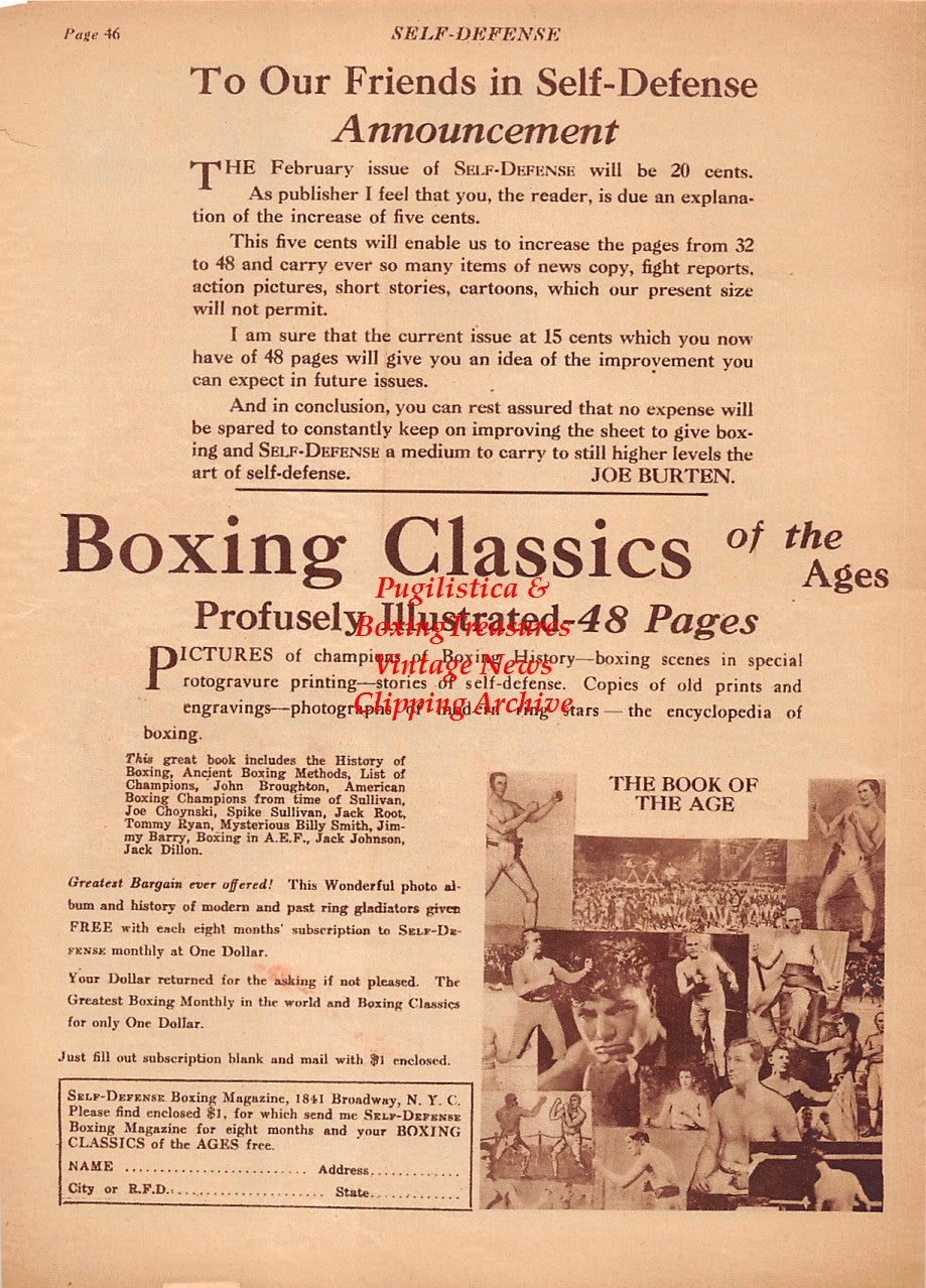 Boxing News Clipping #2140 - Morrie Scheafler, Billy Leonard, Johnny Nemis