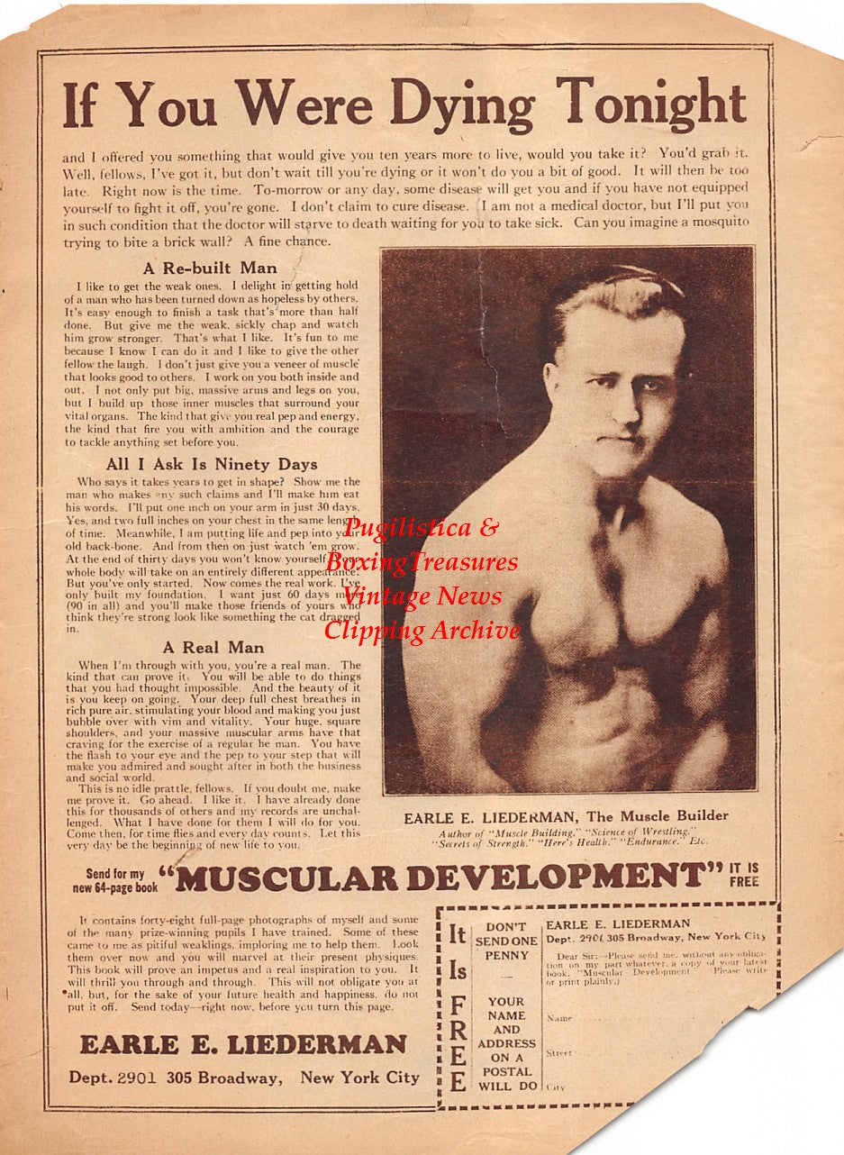 Boxing News Clipping #2141 - Young Stribling, Earle E. Liederman