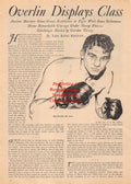 Boxing News Clipping #2144 - Ken Overlin, George Blake, Mike Twin Sullivan, Billy Rodenbach, Packey McFarland, Billy Sandow, Eddie Hanlon, Tommy Ryan, Fred Dyer, Tommy Gibbons, Harry Brewer, Billy Meyers, Johnny Kilbane, Benny Leonard and more