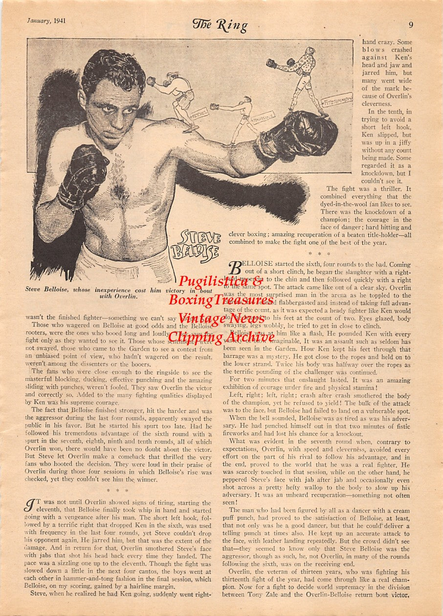 Boxing News Clipping #2145 - Steve Belloise