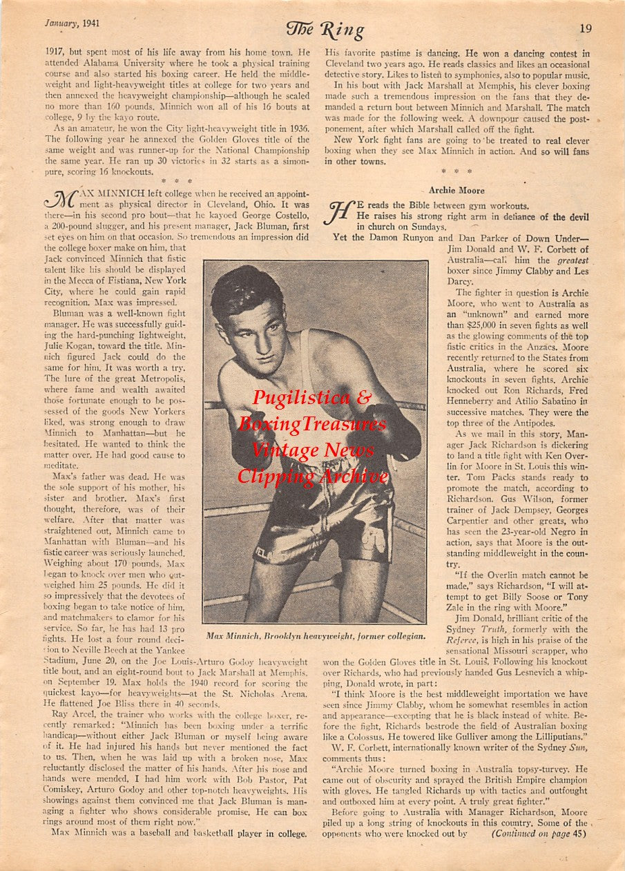Boxing News Clipping #2150 - Max Minnich