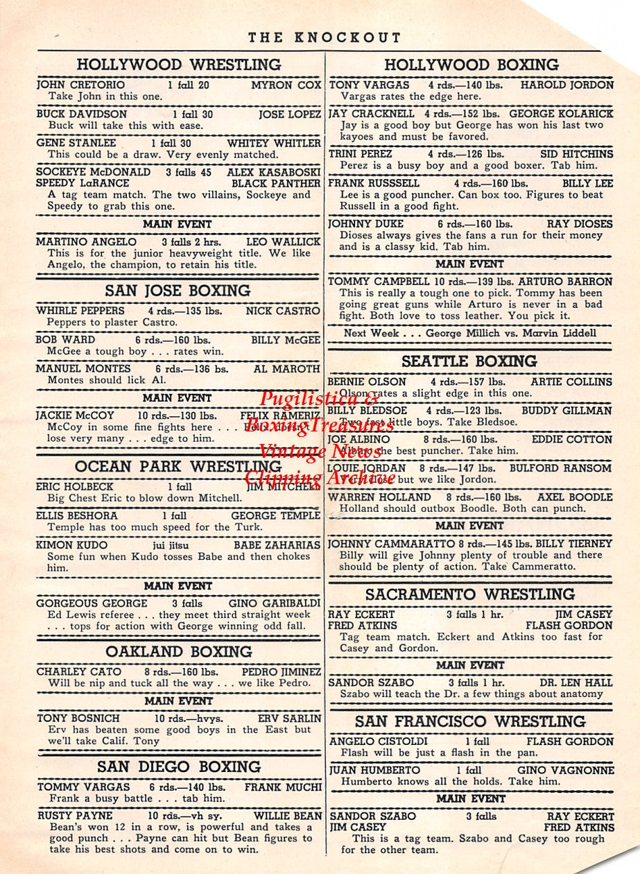 Boxing News Clipping #2163 - Leonard Morrow