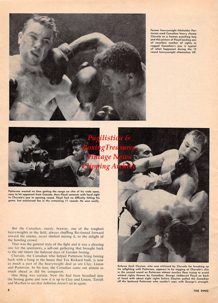 Boxing News Clipping #2166 - Floyd Patterson vs. George Chuvalo