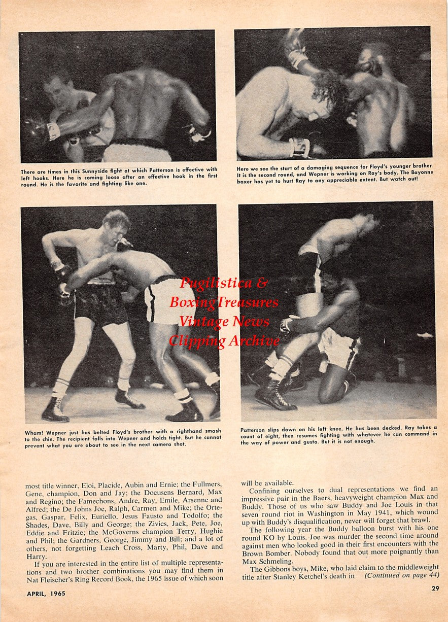 Boxing News Clipping #2177 - Ray Patterson vs. Chuck Wepner, Carlos Hernandez