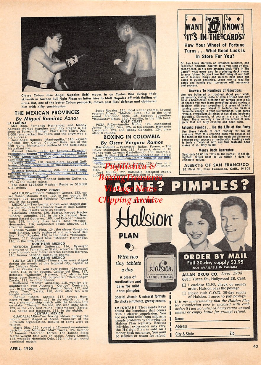 Boxing News Clipping #2181 - Jose Napoles vs. Carlos Rios