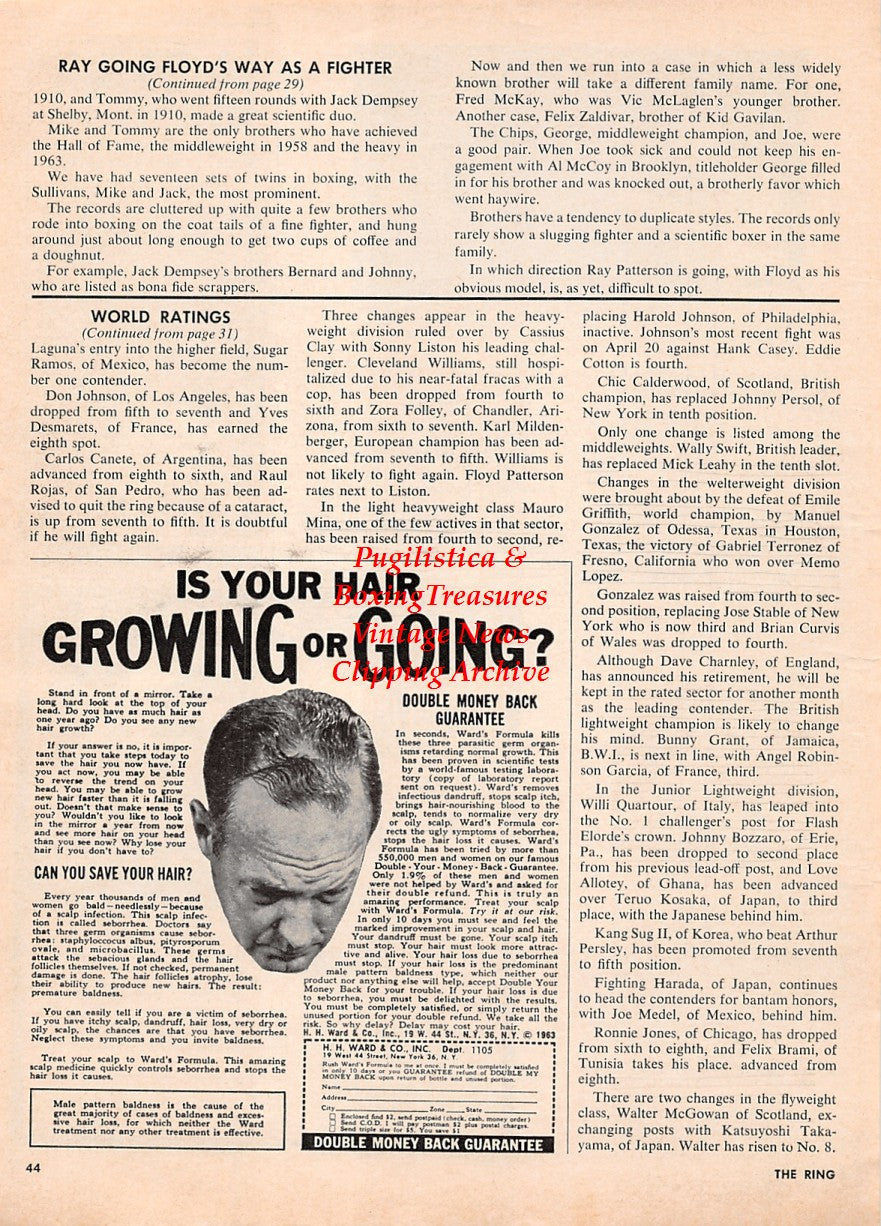 Boxing News Clipping #2181 - Jose Napoles vs. Carlos Rios