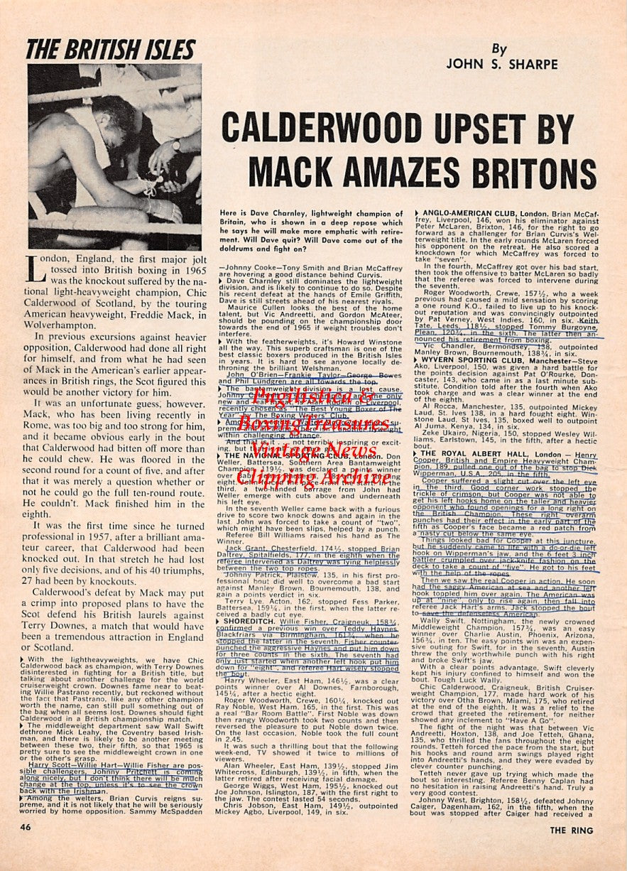 Boxing News Clipping #2182 - Eder Jofre, Pone Kingpetch, Dave Charnley