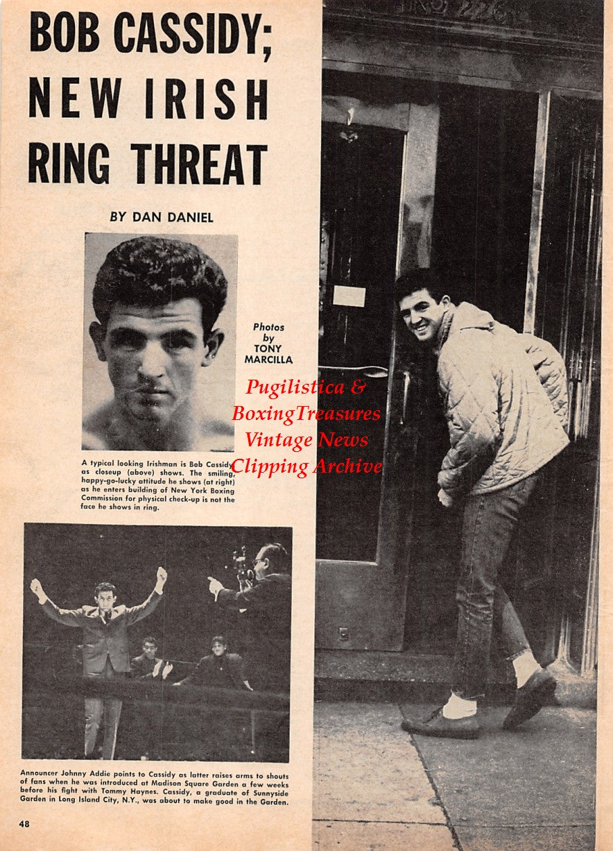 Boxing News Clipping #2183 - Bobby Cassidy, Johnny Addie