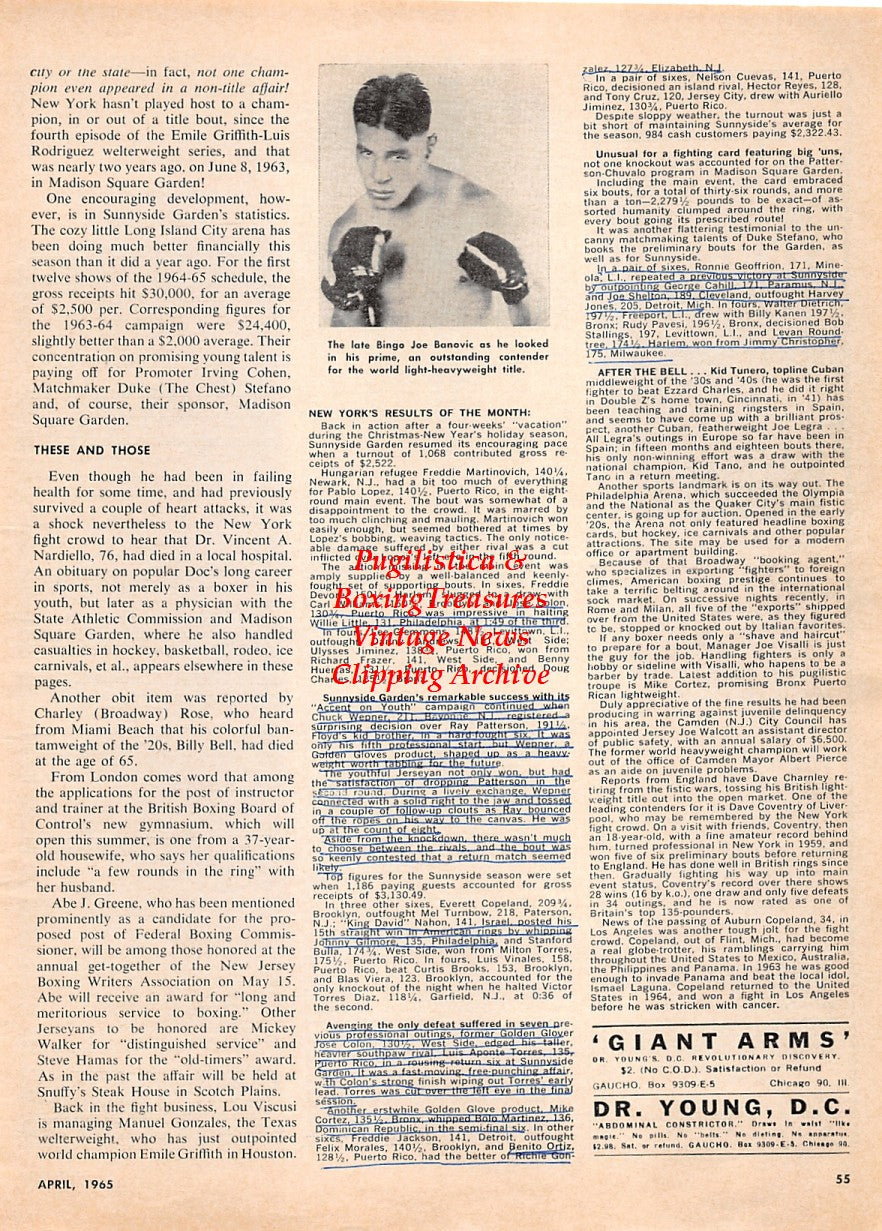 Boxing News Clipping #2185 - Joe Banovic