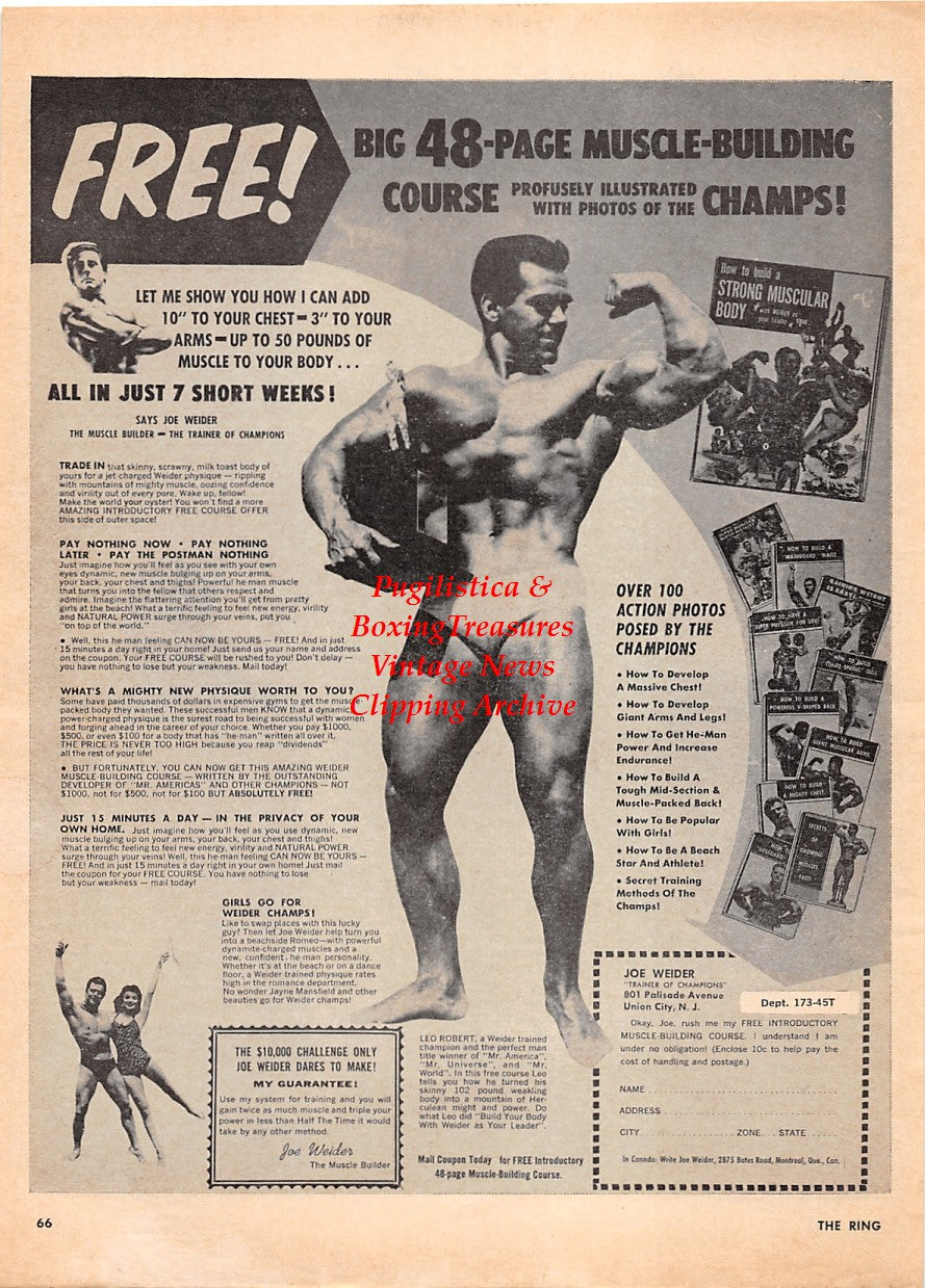 Boxing News Clipping #2189 - Willie Pep, Ernie Terrell, Carlos Ortiz, Bill Daly
