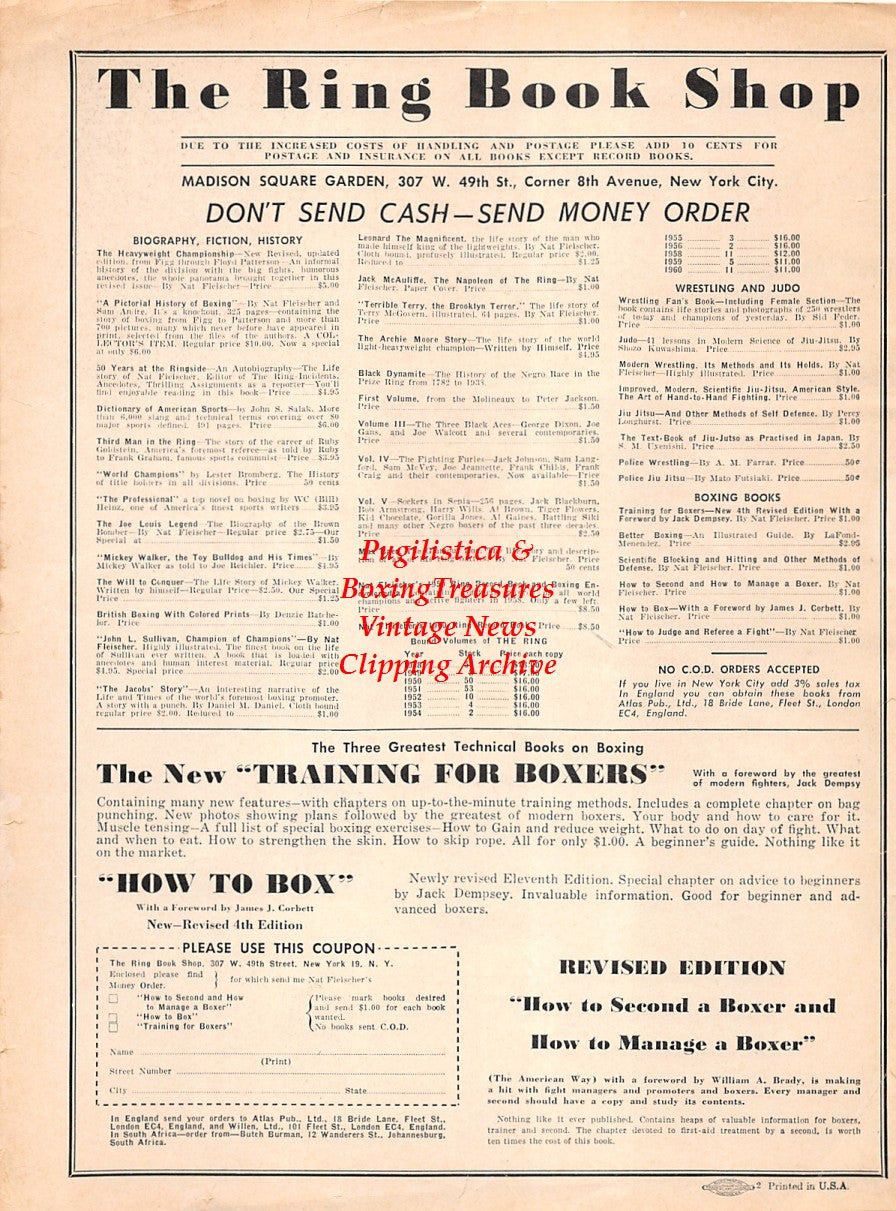 Boxing News Clipping #2190 - Floyd Patterson, Sonny Liston