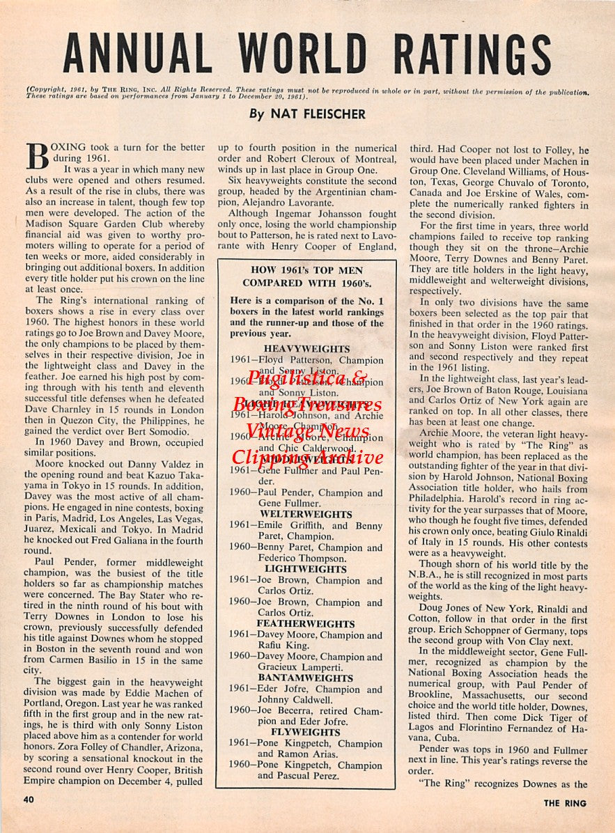 Boxing News Clipping #2200 - Len Harvey vs Larry Gains, Gus Lesnevich vs Bob Pastor, Steve Hamas vs Art Lasky