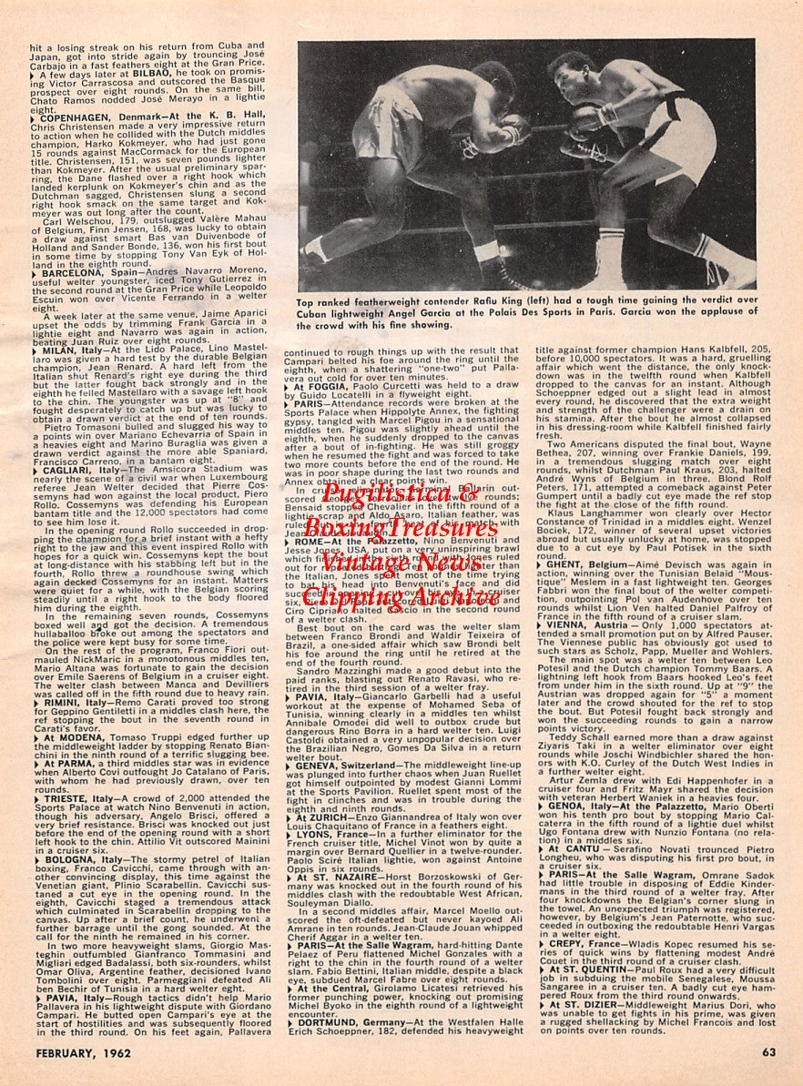 Boxing News Clipping #2206 - Rafiu King vs. Angel Garcia