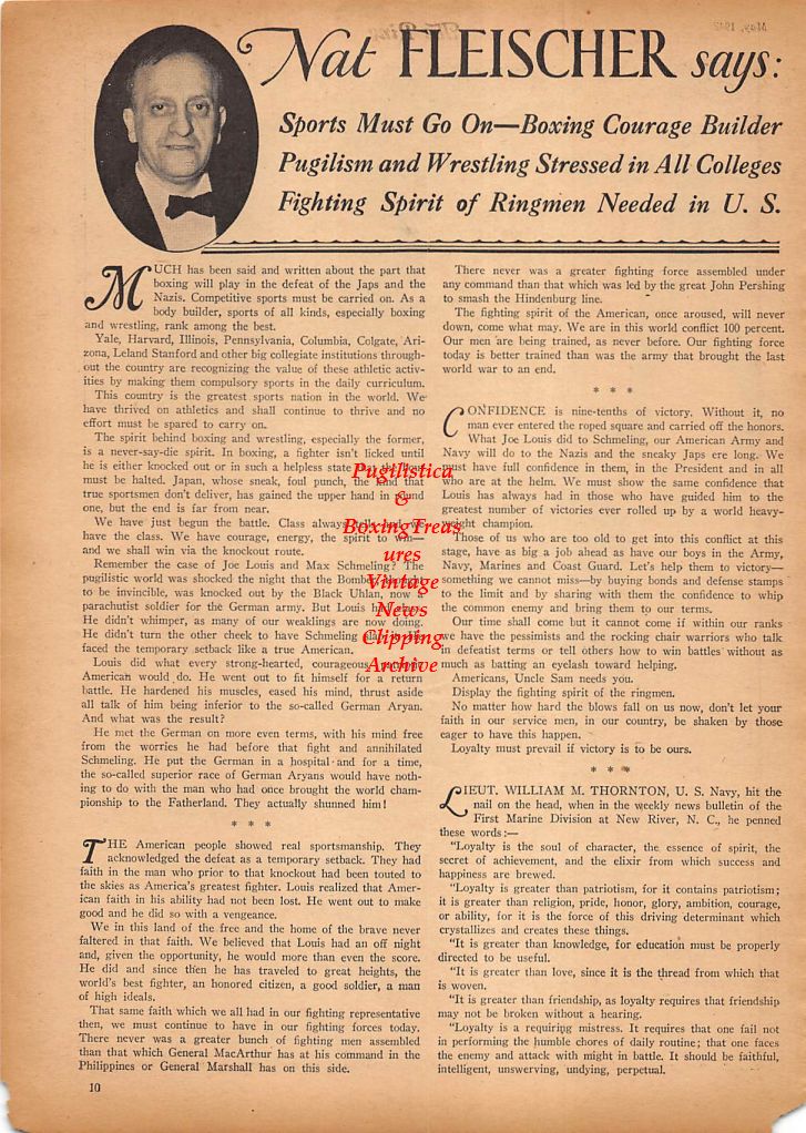 Boxing News Clipping #222 - Joey Fontana, Larry Cisneros, Pete Caparell, Gus Lesnevich, Baby Breese
