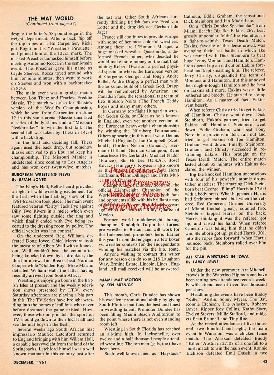 Boxing News Clipping #2222 - Duilio Loi, Eddie Perkins