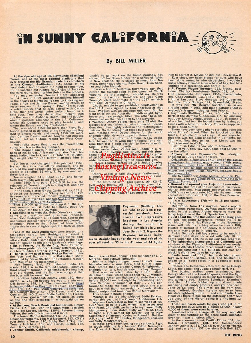 Boxing News Clipping #2223 - Raymundo Battling Torres