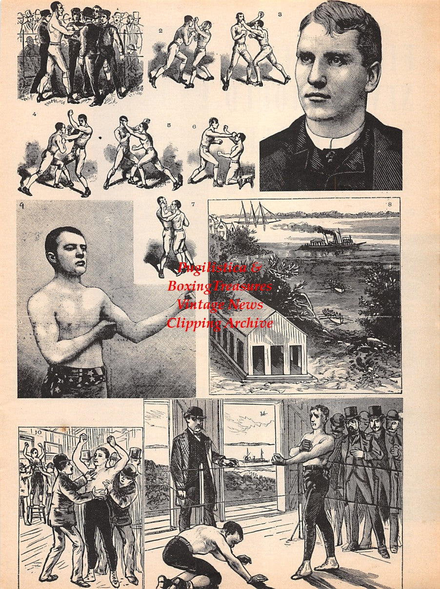 Boxing News Clipping #2233 - Nonpareil Jack Dempsey vs. George LaBlanche, Joey Maxim vs. Sugar Ray Robinson, Bob Fitzsimmons