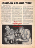 Boxing News Clipping #2234 - Harold Johnson vs. Eddie Cotton, Chick Wergeles, Terry McGovern, Sam Harris