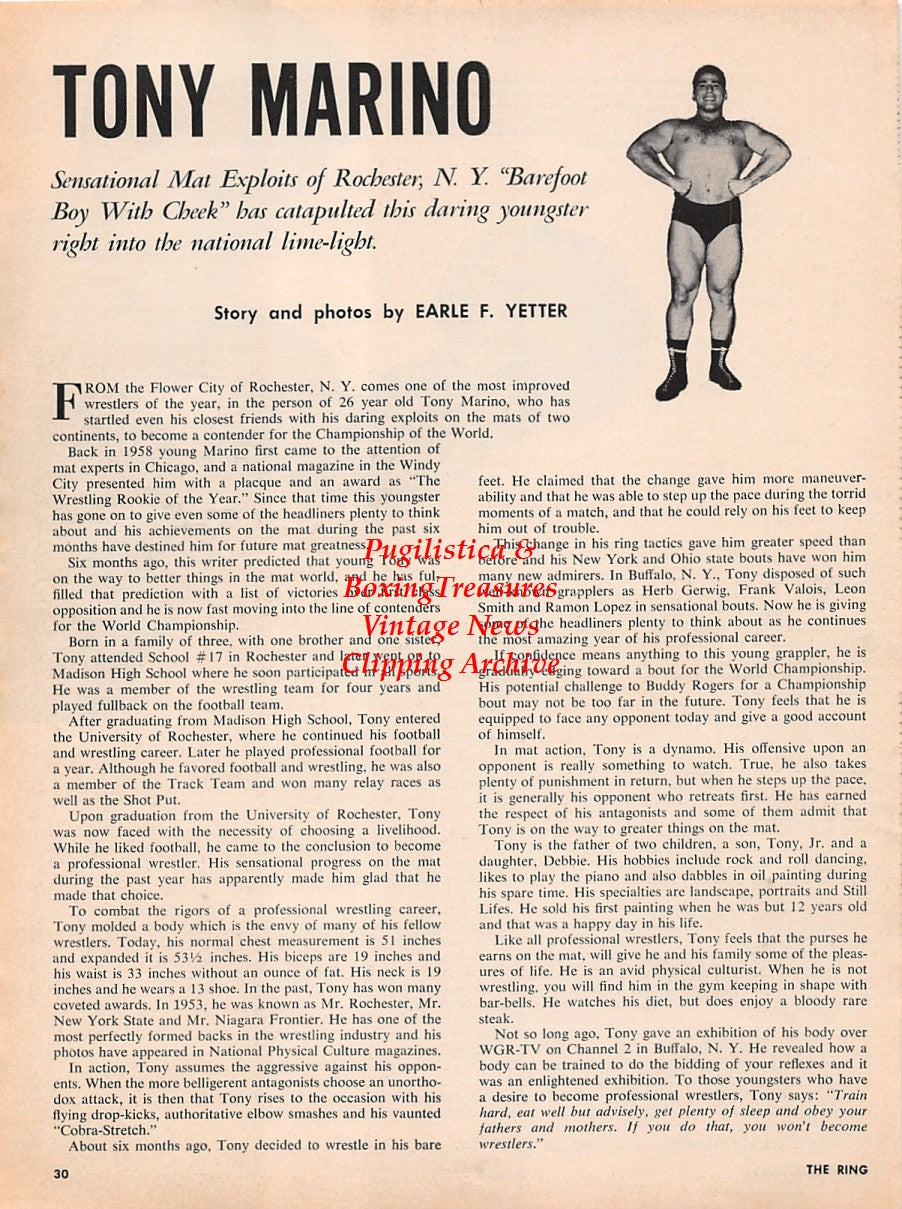 Boxing News Clipping #2236 - Alejandro Lavorante, Tony Marino