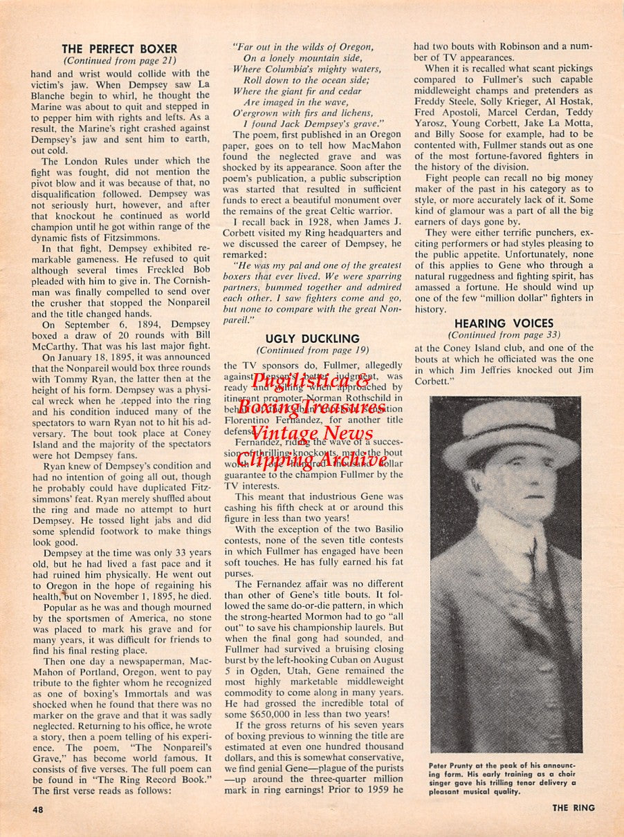 Boxing News Clipping #2240 - Peter Prunty