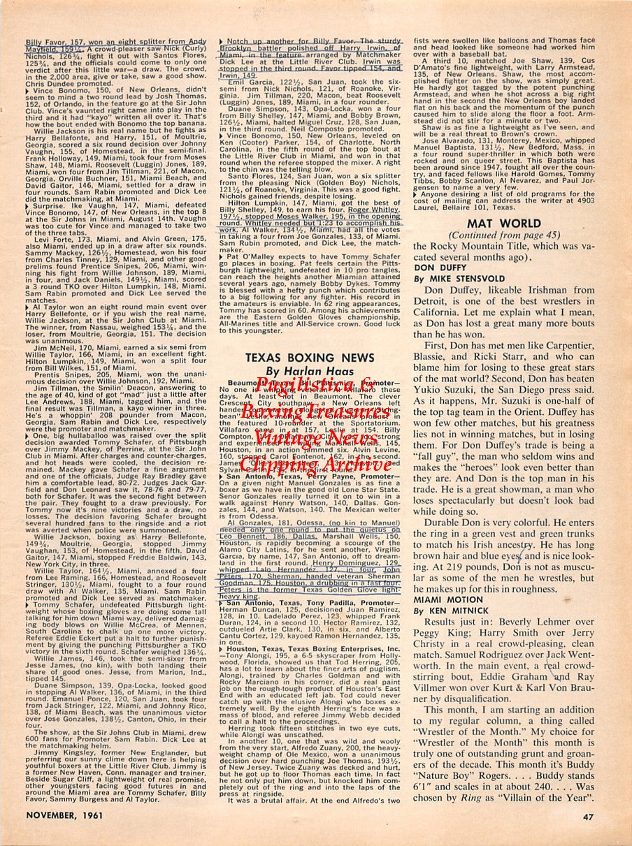 Boxing News Clipping #2240 - Peter Prunty