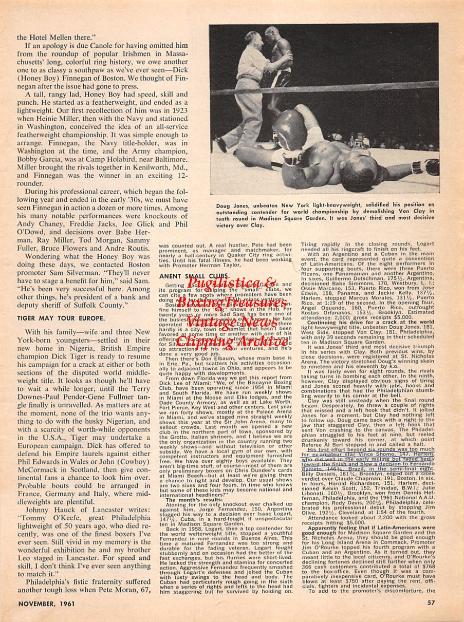 Boxing News Clipping #2241 - Doug Jones vs. Von Clay