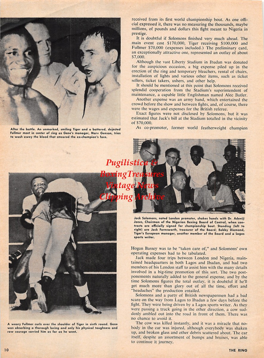 Boxing News Clipping #2247 - Gene Fullmer vs. Dick Tiger
