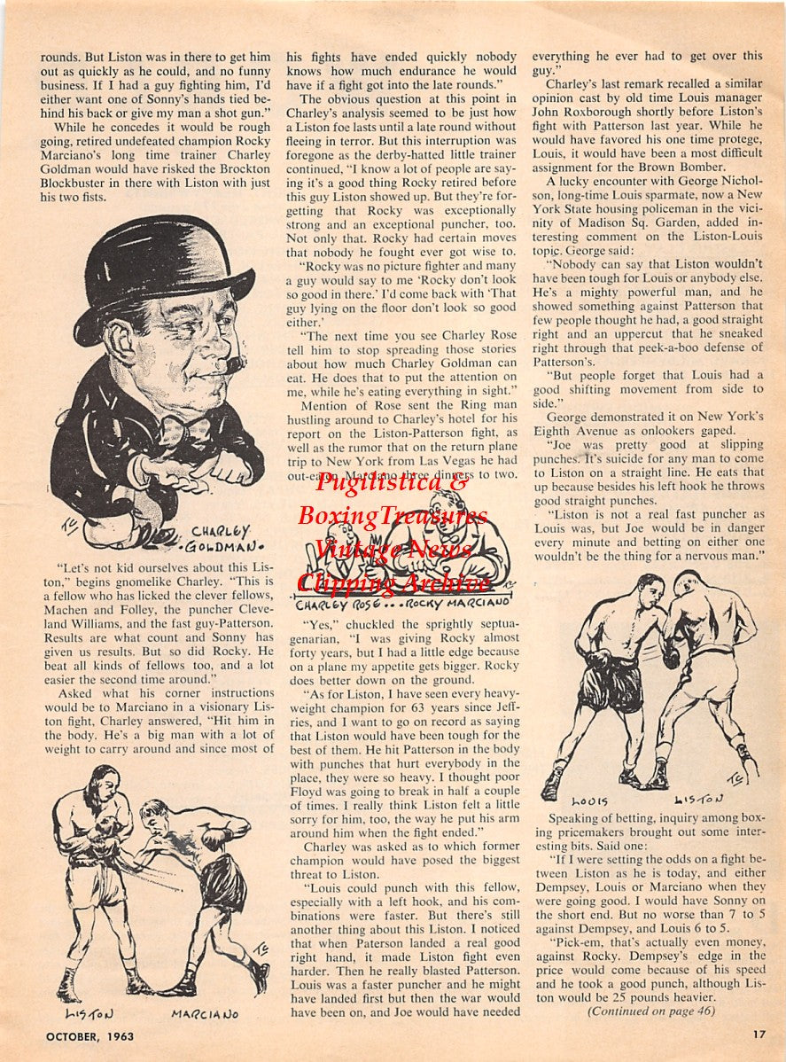 Boxing News Clipping #2251 - Dick Tiger, Charley Goldman, Charley Rose