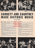 Boxing News Clipping #2256 - James J. Corbett vs. Peter Courtney fight film, Sgt. Lew Jenkins, Frank Milligan of 24th Infantry Division