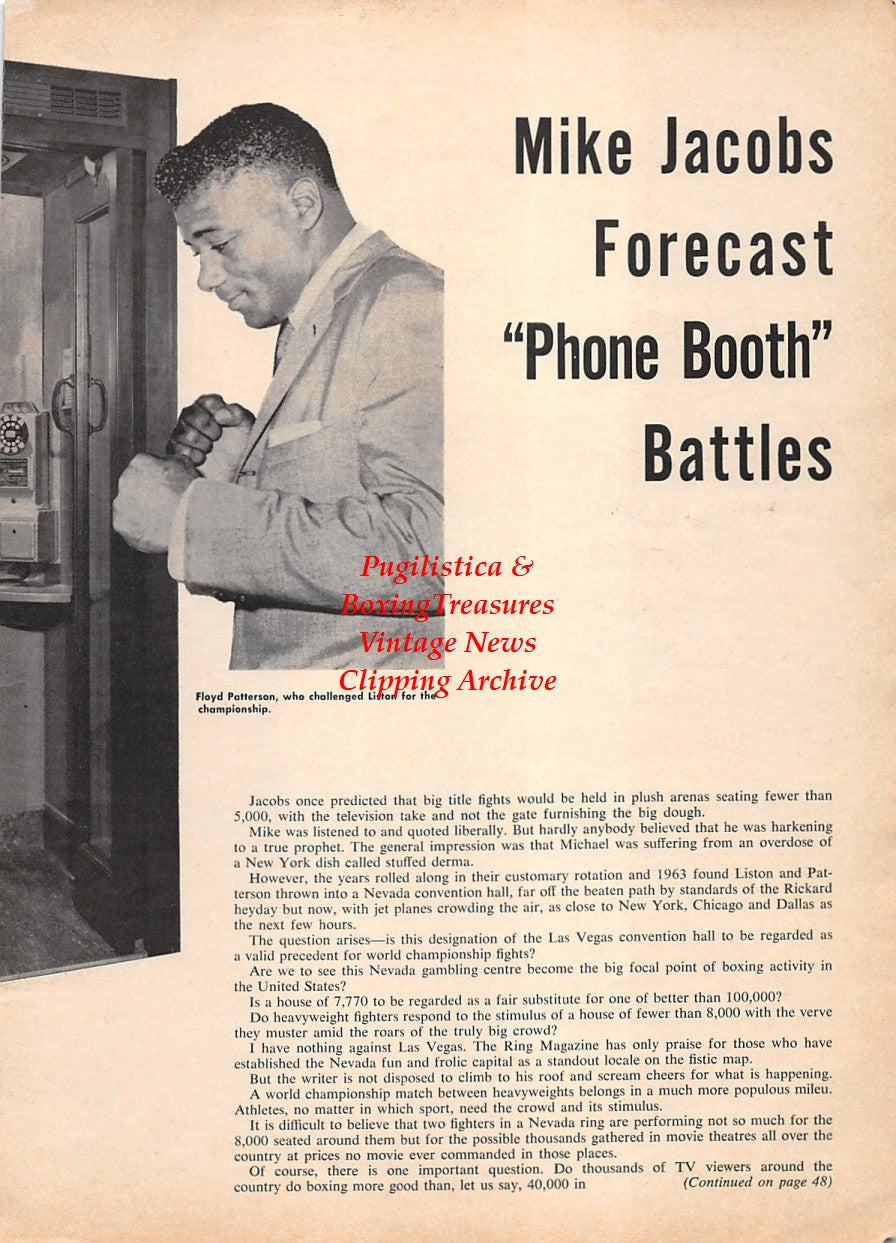 Boxing News Clipping #2272 - Rubin "Hurricane" Carter, Floyd Patterson
