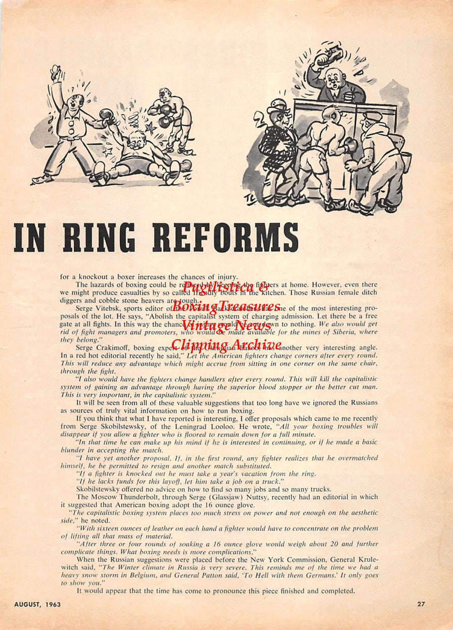 Boxing News Clipping #2275 - Doug Jones vs. Billy Daniels, Murray Goodman