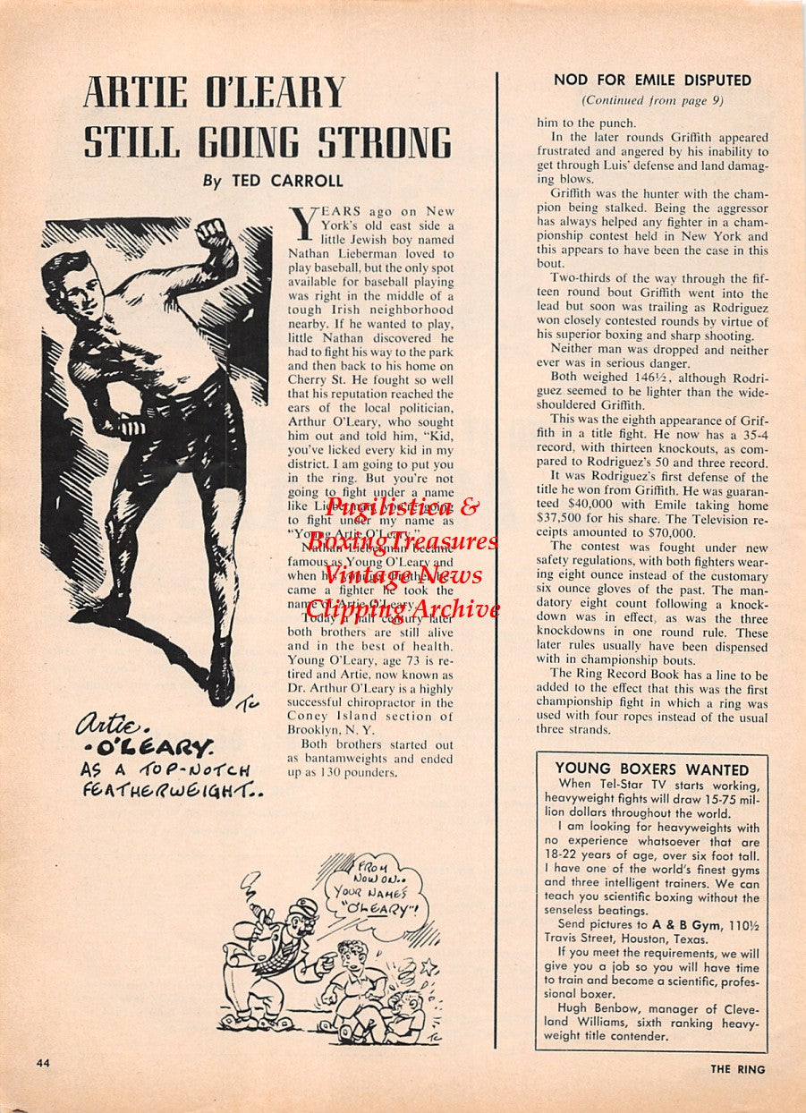 Boxing News Clipping #2279 - Artie O'Leary