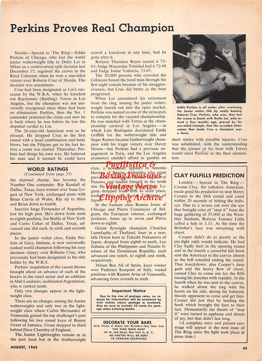 Boxing News Clipping #2280 - Eddie Perkins