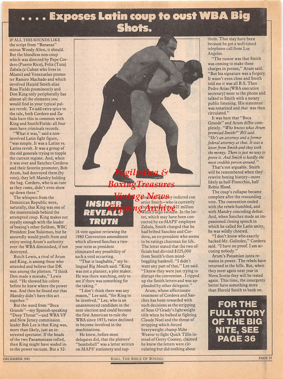 Boxing News Clipping #2294 - Mario Miranda
