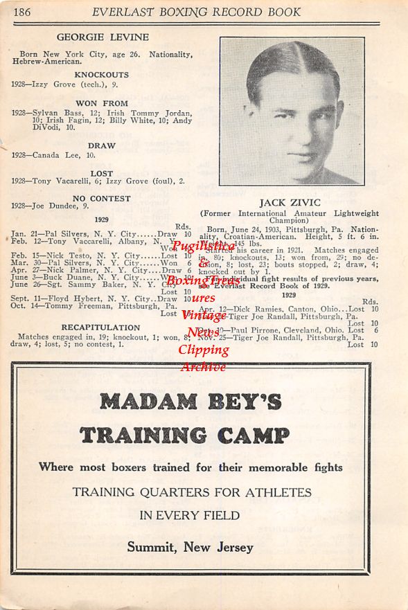 Boxing News Clipping #23 - Jack Zivic