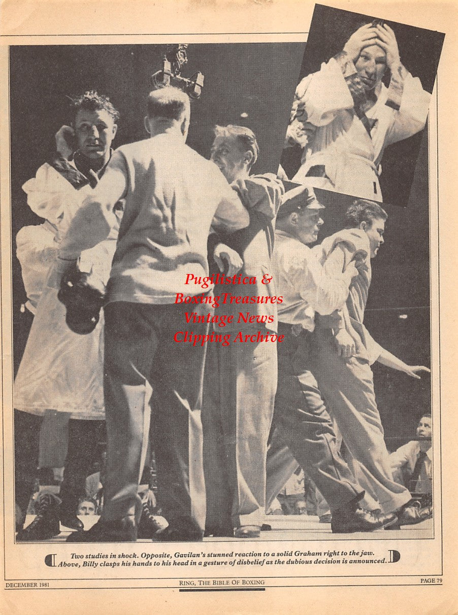 Boxing News Clipping #2304 - Kid Gavilan vs. Billy Graham