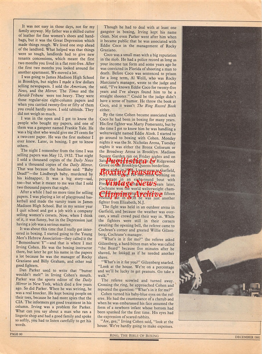 Boxing News Clipping #2304 - Kid Gavilan vs. Billy Graham