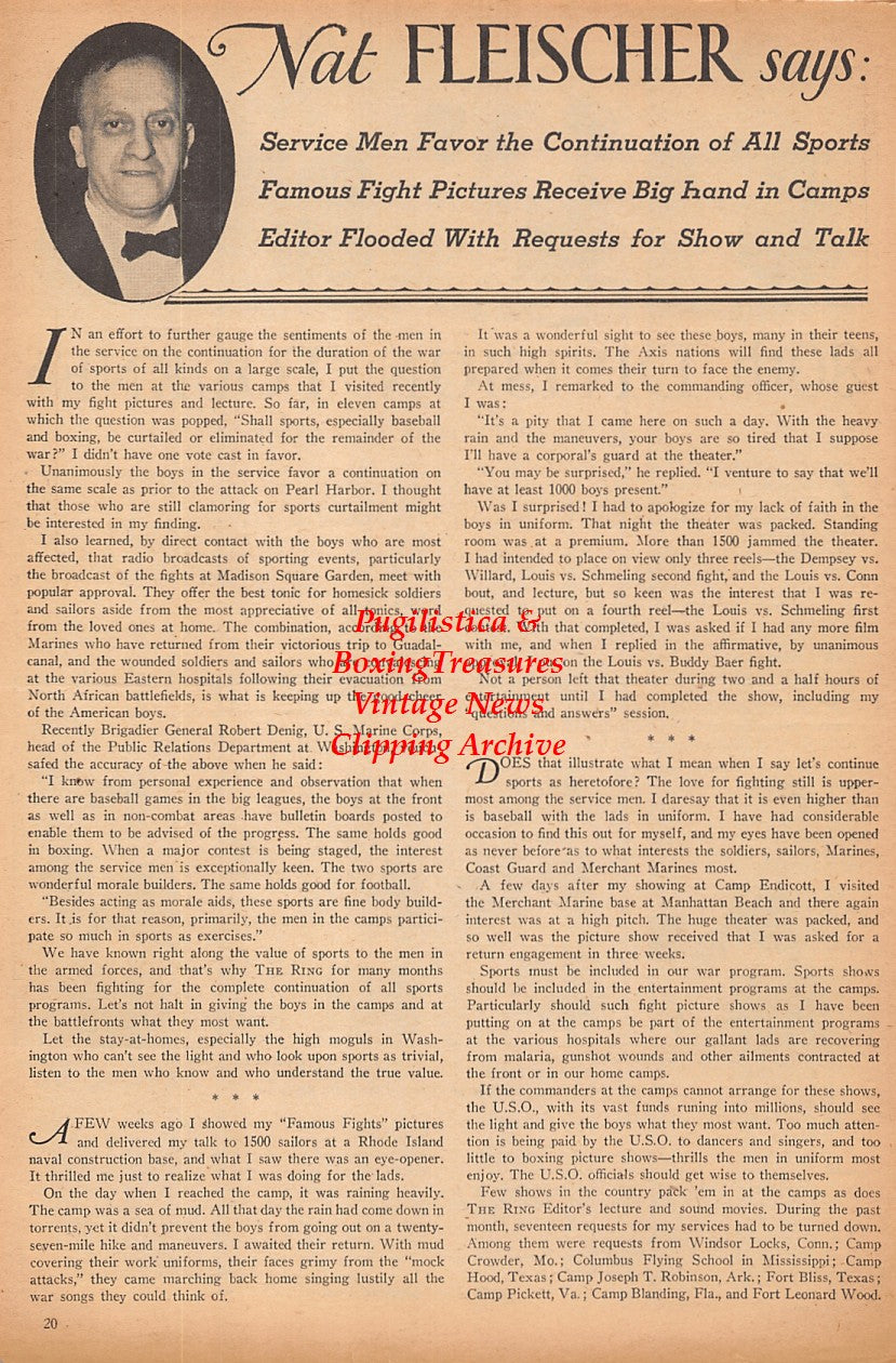 Boxing News Clipping #2308 - Ernest Gere, James Lawson, Richard Pipkin, Melvin Parsons, Cliff Neeley, Hugh Rouen, Ray Ulshafer Jr., Dominck Fruggiero