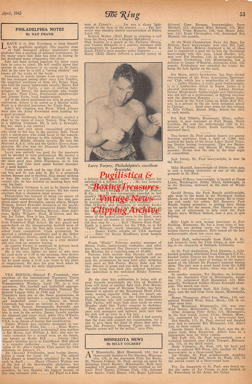 Boxing News Clipping #2310 - Larry Torpey
